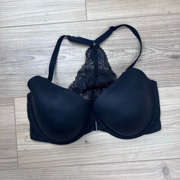 Victoria’s Secret Body by Victoria Lined Demi Front-Close Lace Racerback Bra 34D - Picture 2 of 10